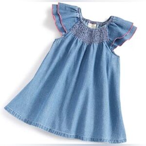 Only worn once! First impressions denim dress with flutter sleeve